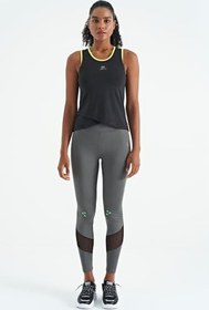 Resim TOMMY LIFE Logo Baskılı Biye Şeritli Kadın Spor Atlet, T13BY-97255 
