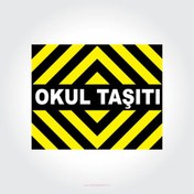 Resim mevastore Okul Taşıtı Yazısı Sticker Etiket - Otobüs / Minibüs 