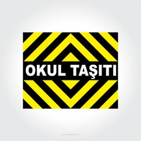 Resim mevastore Okul Taşıtı Yazısı Sticker Etiket - Otobüs / Minibüs 