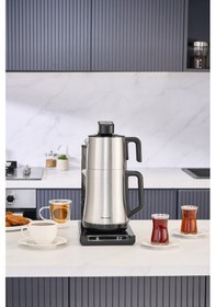 Resim Homend Smart Royaltea Plus 1781H 2In 1 Inox Wifi Otomatik Çay Ve Türk Kahve Makinesi 