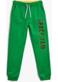 Resim Koton Space Jam Jogger Eşofman Altı Lisanslı Beli Bağlamalı Cepli Yeşil 3wkb40232tk 3WKB40232TK824 Yeşil 