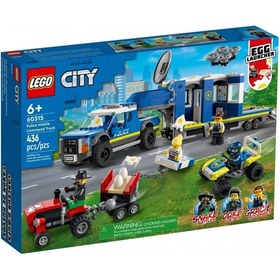 Resim LEGO City, Büyük Takip Polis Mobil Komuta Aracı Seti, 436 Parça 