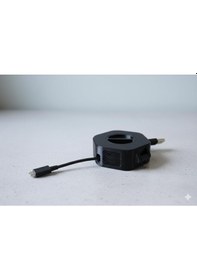 Resim 3d Baskı Kablo Makarası, Kablo Toplayıcı, Şarj Kablo Makarası, Taşınabilir Kablo Düzenleyici, Telefon Kablosu Makarası Siyah-beyaz-kırmızı Renk Seçenekleri 