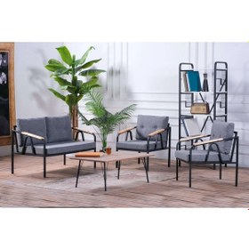 Resim Pimango Pi Angel Bahçe ve Balkon Mobilyası 2+1+1 + Sehpa Çok Renkli 