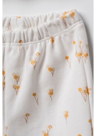Resim Magu Unisex Bebek Pamuklu Ekru Ayıcık Baskılı Hırka Pantolon Takım - Desenli Alt Parçalı Çok Renkli 