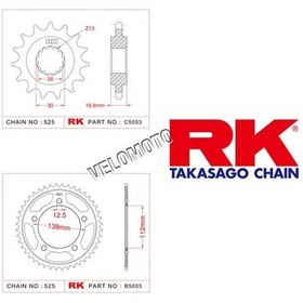 Resim HONDA CBR 650 F / CB 650 F RK ÖN ARKA DİŞLİ SETİ 
