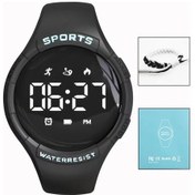 Resim Cloud011 Siyah Kayışlı Erkek Spor Akıllı Saati, Fitness Takipçi, Çift Ekran Diğer 