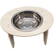 Resim Homyl Ahşap Yükseltilmiş Kase Ve Standı Tabağı Ayrılabilir 