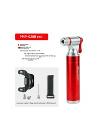 Resim Fosenze Alüminyum Co2 Acil Hızlı Şişirici Bisiklet Lastik Ve Toplar İçin Amerikan/fransız Valfi Dönüştürücü Kırmızı 