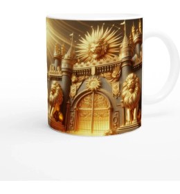 Resim Aslan Burcu Baskılı Kahve Kupası - Burçlar Krallığı Şatosu Vs3 