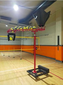 Resim Profesyonel Voleybol Smaç Makinesi Yüksekliği Ayarlanabilir, Tekerlekli 