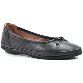 Resim Beety 111-69 Hakiki Deri Siyah Ortopedik Kadın Babet Ayakkabı Siyah 