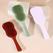 Resim 1 adet Normal Saçlar İçin HairPro Açıcı Saç Fırçası - Plastik Kıllarlı Saç Derisi Masaj Tarağı, Anti-Statik ABS Sap, Frizzsiz Parlaklık İçin Bitiş Tarağı, Günlük Kullanıma Uygun 