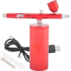 Resim Qianfan Airbrush Set, Taşınabilir Mini Boya Tabancası İle Sanat 