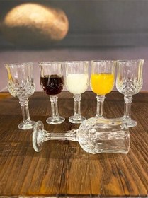 Resim 6'lı Larin Kahve Yanı Su Bardağı Şeffaf Renk Royaleks-70682 Çok Renkli 