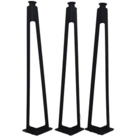 Resim 3'lü Dekoratif Metal Firkete Sehpa Ayağı (44 cm Yükseklik) 