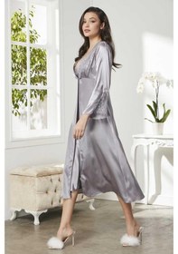 Resim Pierre Cardin 6'lı Kaplı Gecelik Sabahlık Set 6425 Royal Renk Royal 