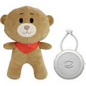 Resim Budizzz Beyaz Gürültü Cihazı Bebek Uyku Arkadaşı Pembe Fular Ayıcık 