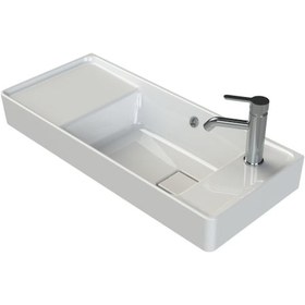 Resim Turkuaz Seramik Cerastyle Sharp Etajer Uyumlu Lavabo 80 x 35 CM 