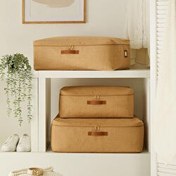 Resim 3'lü Jüt Baza Altı Hurç Set 1 Adet 52 X 28 X 21 / 2 Adet 62 X 46 X 22 Cm Ocean Home Textile