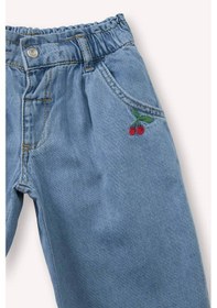 Resim Defacto Paperbag Pamuklu Pantolon Kız Bebek H6511a526smnm39 Mavi-nm39 