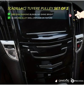 Resim Dashanshop 2 Adet Kristal Rütaş Oto İç Aksesuar Seti - Ats İçin Kolay Montaj Gümüş Konsol & Kapı Kolu 