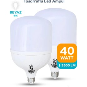 Resim ŞANLED 40W Tasarruflu E27 Beyaz Renk Torch Led Ampul 