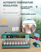 Resim 130 Tavuk Yumurtalık Tam Otomatik Extra Yedek Motorlu Kuluçka Makinesi Silindir Viyollü Kaz Ördek Bıldırcın Için Uygun İncubator 