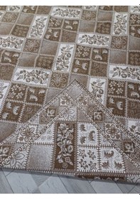 Resim Savan Dokuma Halı Örtüsü 6m² 200 300cm Kale Kahve2 Kahverengi 