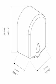 Resim KG-GOLDPAPER Sensörlü 1200 ml Iç Hazneli Pilli Abs Plastik Beyaz Sıvı Sabun Dispanser Aparatı 