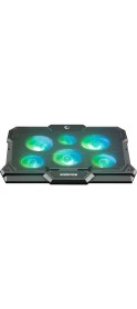 Resim Rampage AD-RC10 X-Gust Siyah 6 Fanlı Rainbow Işıklandırmalı Notebook Soğutucu Stand 
