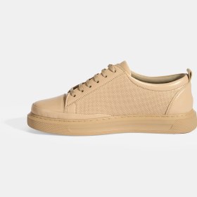 Resim Desa Kadın Bej Deri Bağcıklı Spor Ayakkabı 