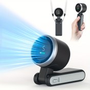 Resim 3’ü 1 Arada Taşınabilir Turbin Mini Fan, 5 Hız Ayarlı, USB Şarj Edilebilir, Seyahat ve Ev İçin Cep Fanı - El Tipi, Masa Fanı, Boyun Fanı | Modern Tasarım | Dayanıklı Tatil Hediyeleri için En İyi Seçim 