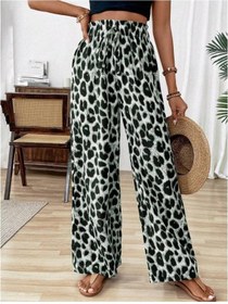 Resim Etiler Collection Kadın Süprem Kumaş Beli Lastikli Leopar Desen Pantolon Leopar 