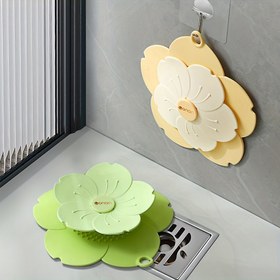 Resim 1/4 adet Yaratıcı Kiraz Çiçeği Şekilli Basınç Tipi Drenaj, Anti-koku ve Mühürleme Kapağı, Zemin Matı, Drenaj Kapağı, Anti-koku Drenaj Tıpası, Saç Tutucu Duş Drenaj Kapağı, Ev Banyosu Çiçek Desenli Lavabo Filtresi, Ev Gereçleri, Banyo Aksesuarları, Noel/Halloween Hediye Dekorasyonu 