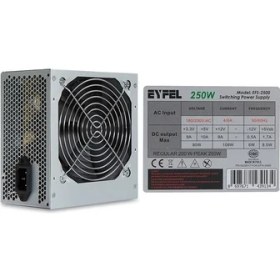 Resim Eyfel EFS-2500 200W Peak 250W Metalik 12CM Fanlı Power Supply 