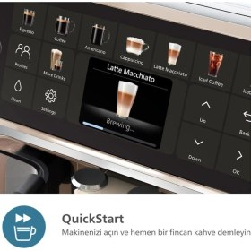 Resim Philips Tam Otomatik 5500 Serisi Espresso Makinesi, 20 Sıcak ve Soğuk Mükemmel Içecek Espresso, Sütlü Latte, Cappuccino vb +1kg kahve 