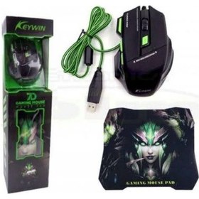 Resim Keywin 7D Işıklı Oyuncu Mouse + Mouse Pad 