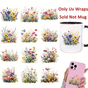 Resim 12 adet Bahar Çiçek Saksısı Çiçek DIY UV Transfer Kağıdı Cam Vazolar ve Kahve Bardağı Ambalaj Dekorasyonu için, Şişe Vazo Transfer Kağıdı, Laptop Telefon Kılıfı Hediye Kartı Transfer Kağıdı, İllüstrasyon, Şişe, Laptop Çöp Dergisi Okul Malzemeleri, Dekorasyonlar, Hediye Kutusu Ambalaj Dekorasyonu, Transfer Kağıdı, Herhangi Bir Sert Yüzey Transfer Kağıdı için Uygun 