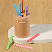 Resim Renk & Şekil Tanıma Ahşap Sıralama Oyunu - Gençler için Eğitici Oyuncak, Karışık Renklerle Duyusal Öğrenme Etkinliği 