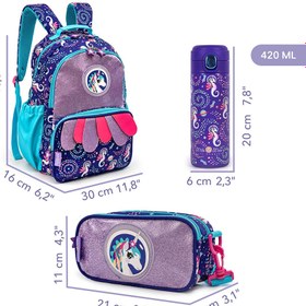 Resim Milk&Moo Çocuk Sırt Çantası, Kalem Kutusu,Matarası 3'lü Set Ayris 