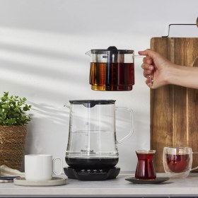 Resim Homend Royaltea 1746H Konuşan Cam Çay Makinesi Siyah 