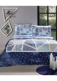 Resim Özdilek Natural Patch Çift Kişilik Ranforce Pike Takımı Mavi 