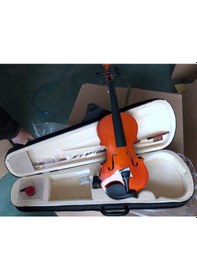 Resim Valeria 4/4 Tam Boy Parlak Cila Masif Ağaç Keman Seti 