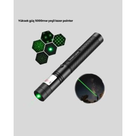 Resim Argesco Mühendislik 5000MW Yeşil Lazer Pointer Profesyonel Uzun Menzilli 