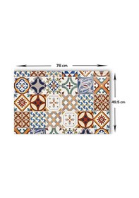 Resim Decorita Çini Desen | Cam Ocak Arkası Koruyucu | 49,5cm x 76cm 