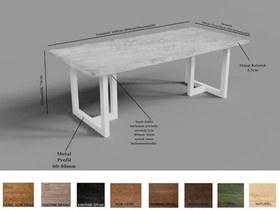 Resim NTConcept Ken Doğal Ahşap Yemek Masası - AMZ-maym106act (85 x 150 cm) 