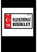 Resim Sevenkardeşler Kırmızı Elektrikli Bisiklet E-bike Plakalık Çok Renkli 