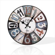 Resim M3DECORİUM Büyük 35 cm Yuvarlak Dart Hedef Tahtası Desenli Sessiz Saniye Bombe Camlı Ev Ofis Okul Duvar Saati 