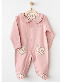 Resim Andywawa Bebek Little Leopard Romper Tulum Pembe Ac26240 Pink 